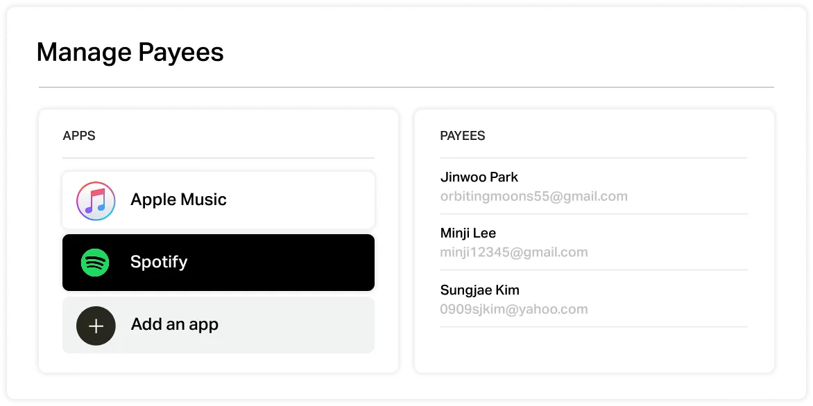 Multi-tenancy influencer for payouts