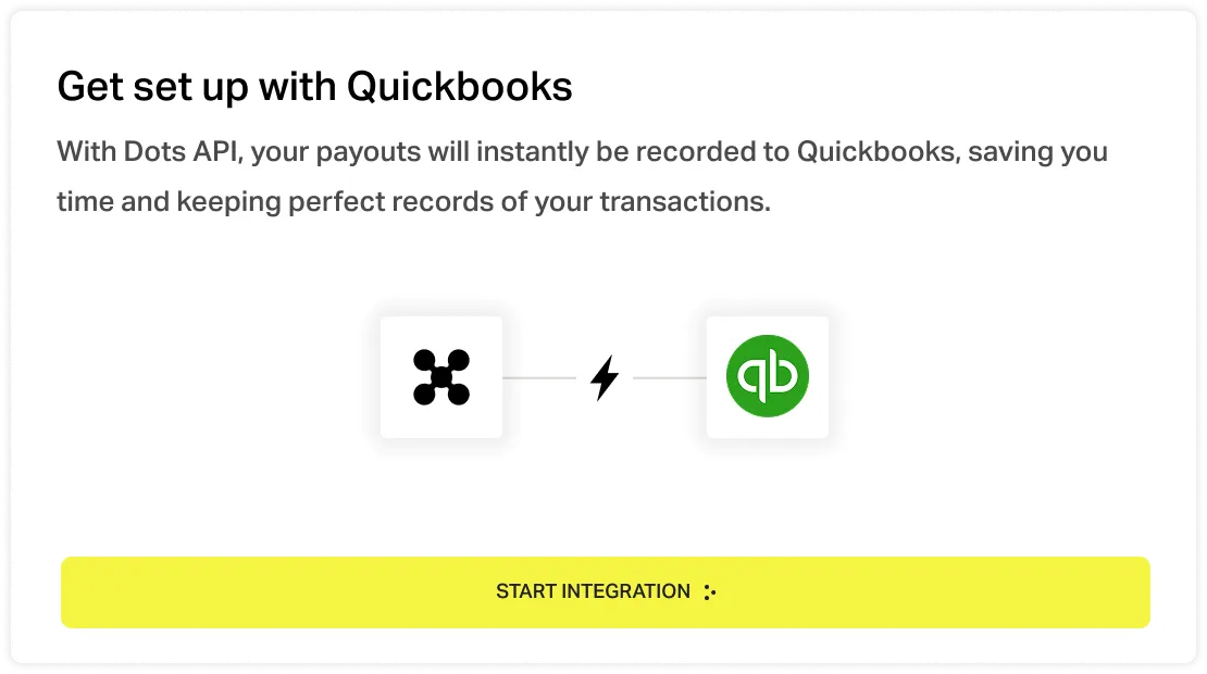 Quickbooks sync for payouts